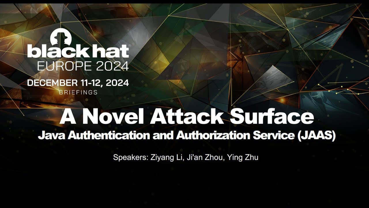 A Novel Attack Surface: Java Authentication and Authorization Service (JAAS)