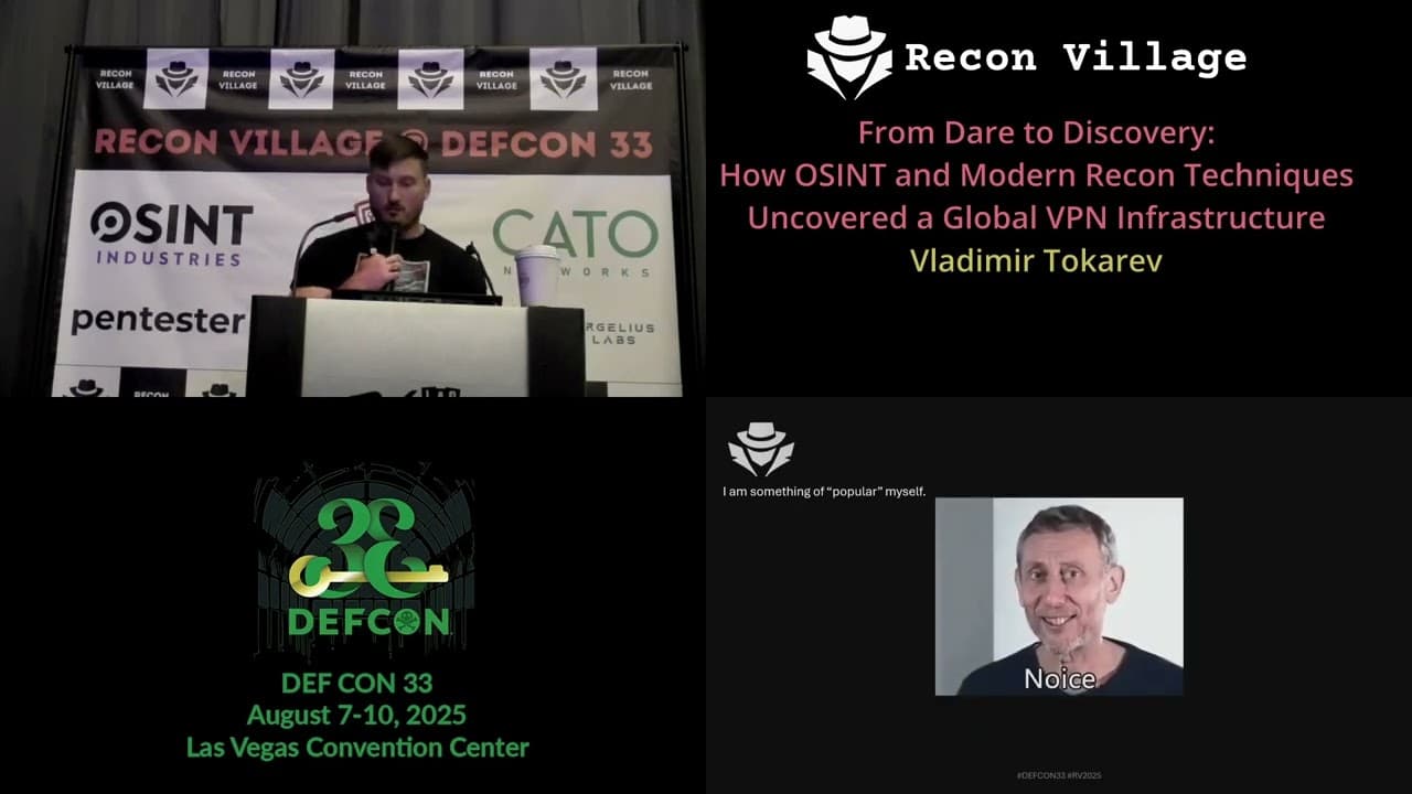 DEF CON 33 Recon Village - OSINT & Modern Recon Uncover Global VPN Infrastructure - Vladimir Tokarev