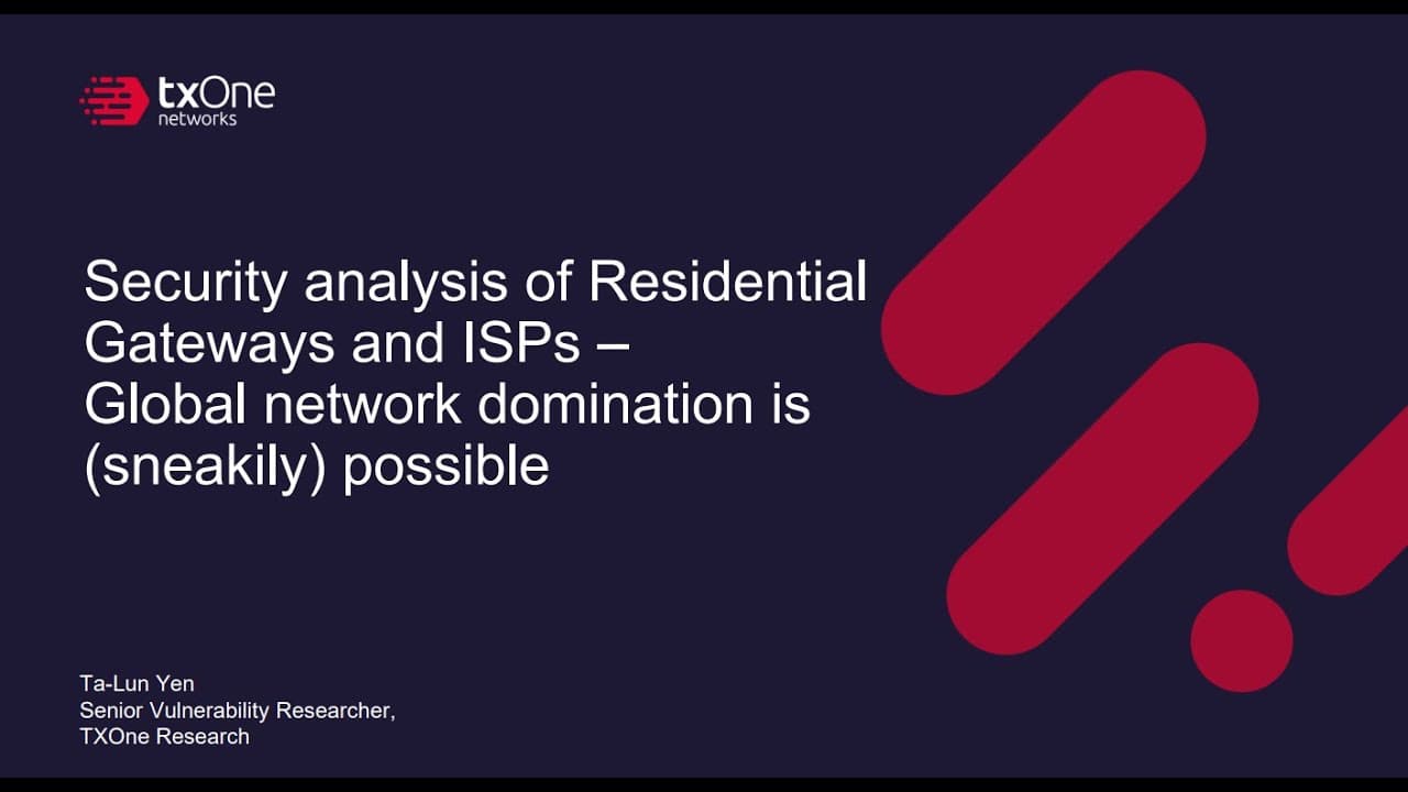 Security Analysis of Residential Gateways and ISPs