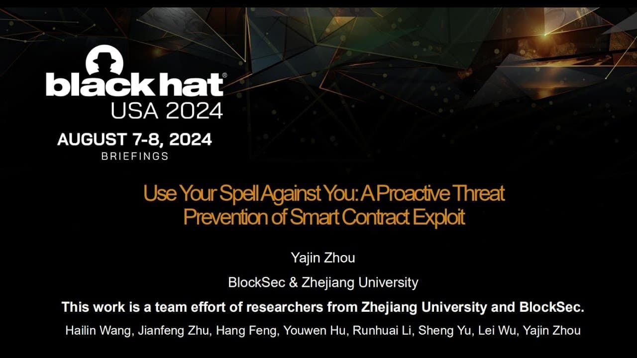 Use Your Spell Against You: A Proactive Threat Prevention of Smart Contract Exploit