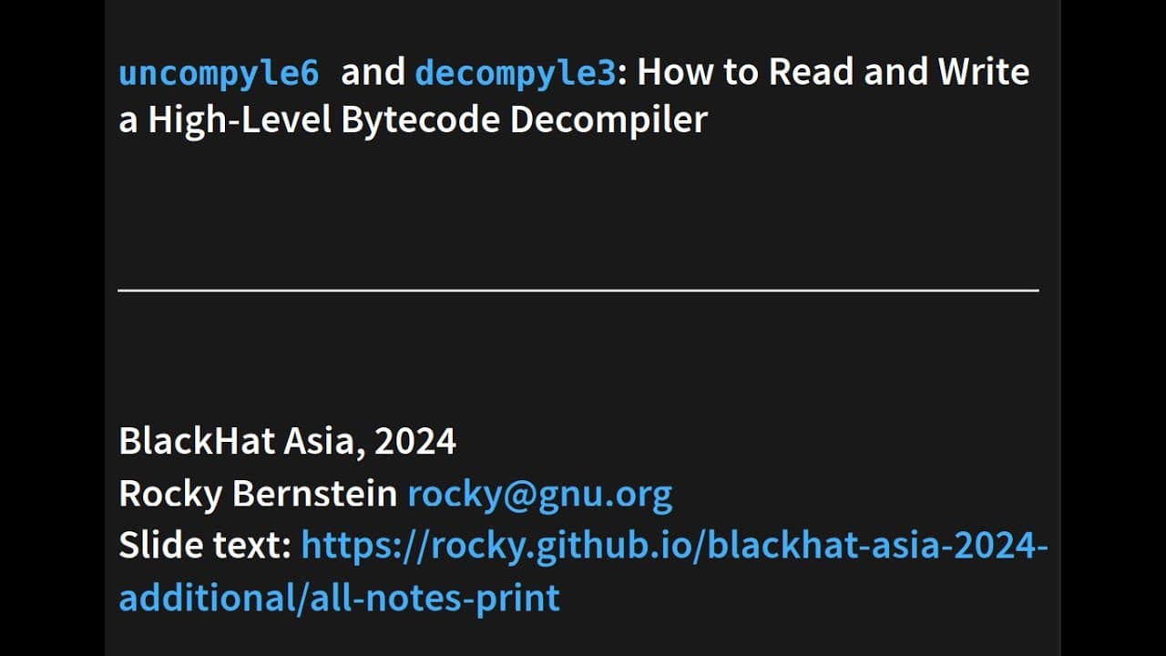 How to Read and Write a High-Level Bytecode Decompiler