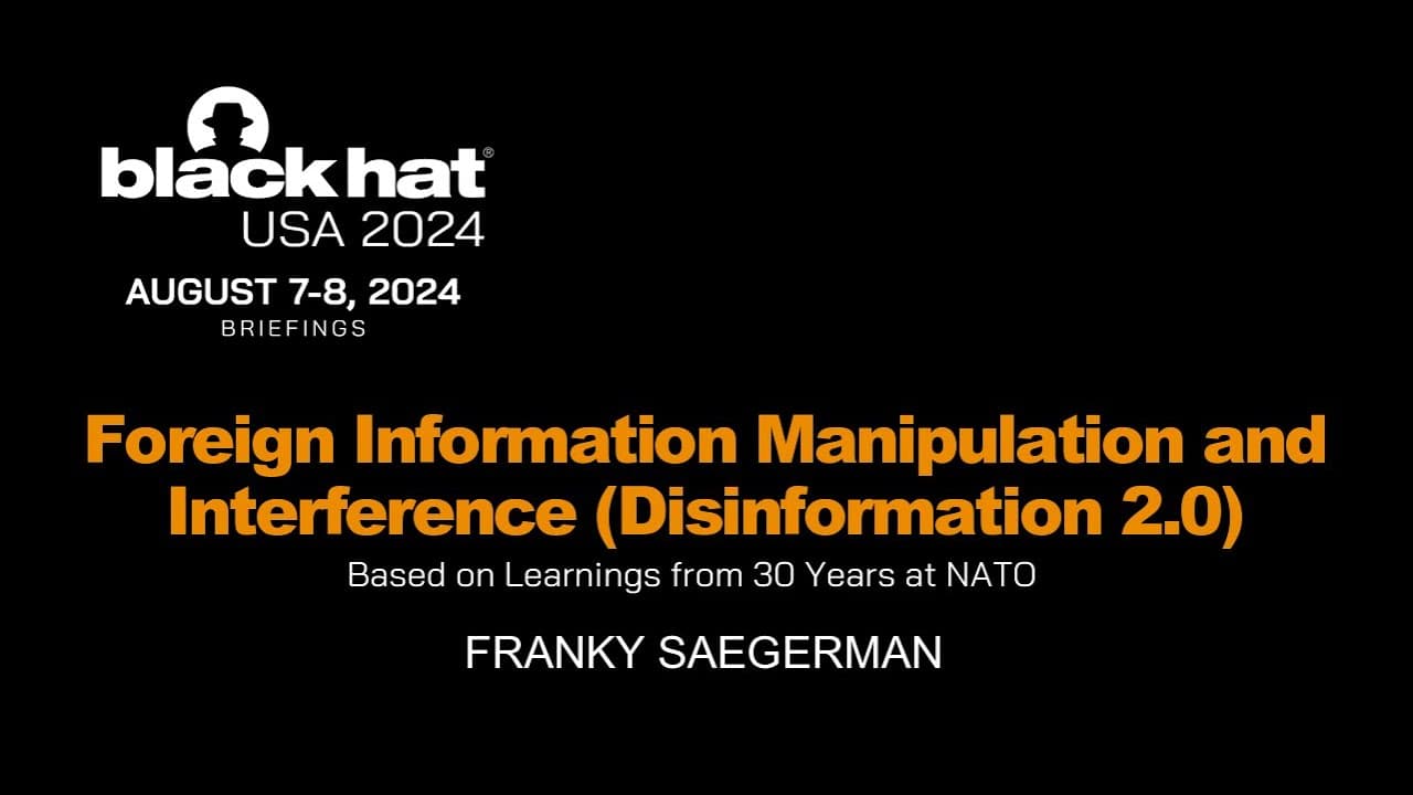 Foreign Information Manipulation and Interference (Disinformation 2.0)