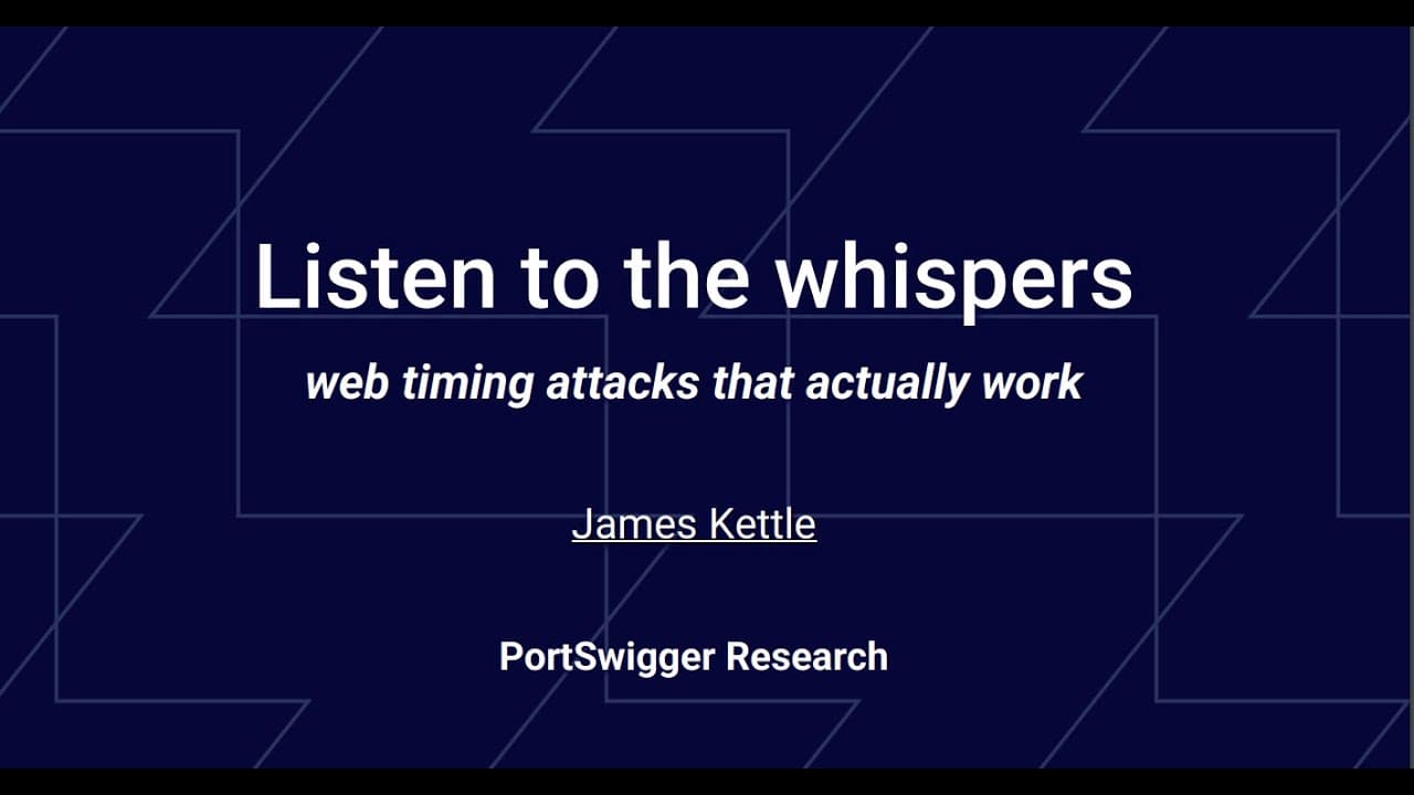 Listen to the whispers: web timing attacks that actually work