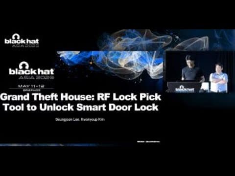 Grand Theft House: RF Lock Pick Tool to Unlock Smart Door Lock