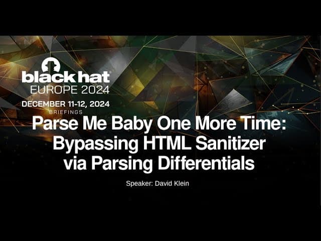 Parse Me Baby One More Time: Bypassing HTML Sanitizer via Parsing Differentials