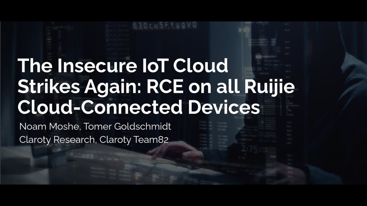 The Insecure IoT Cloud Strikes Again: RCE on all Ruijie Cloud-Connected Devices