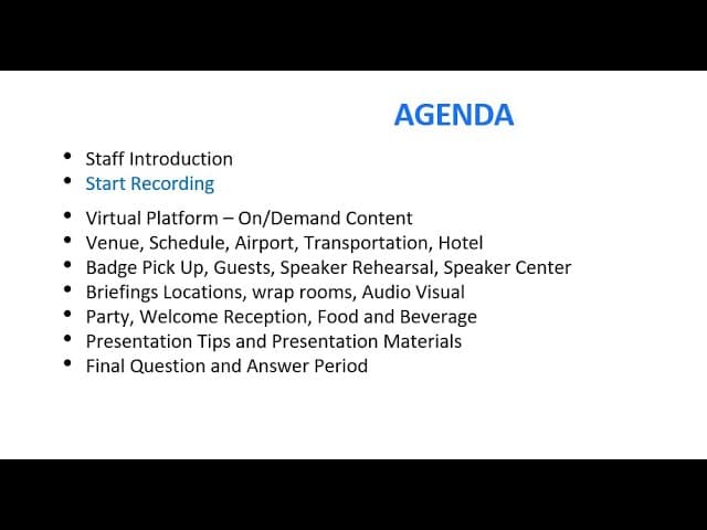 Black Hat Briefings Speaker Orientation- Meeting Recording
