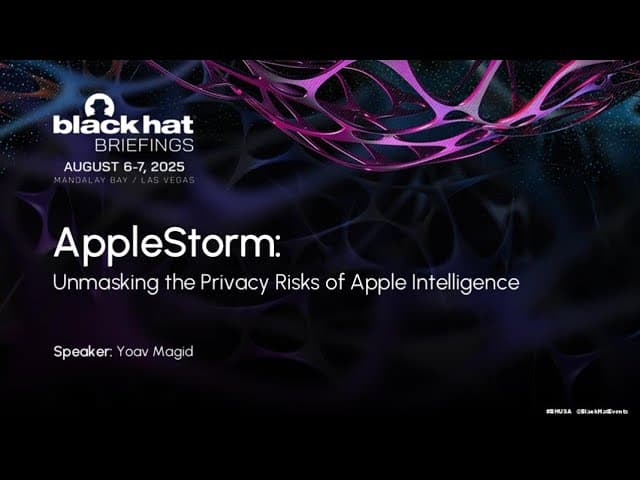 AppleStorm - Unmasking the Privacy Risks of Apple Intelligence