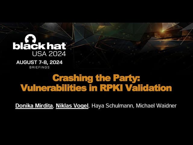 Crashing the Party: Vulnerabilities in RPKI Validation