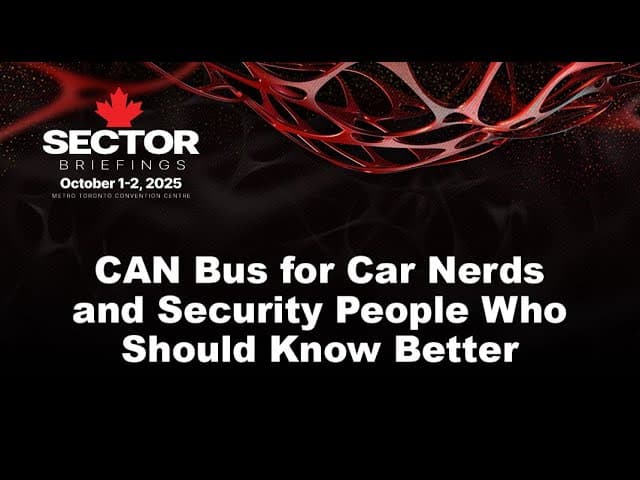 CAN Bus for Car Nerds and Security People Who Should Know Better