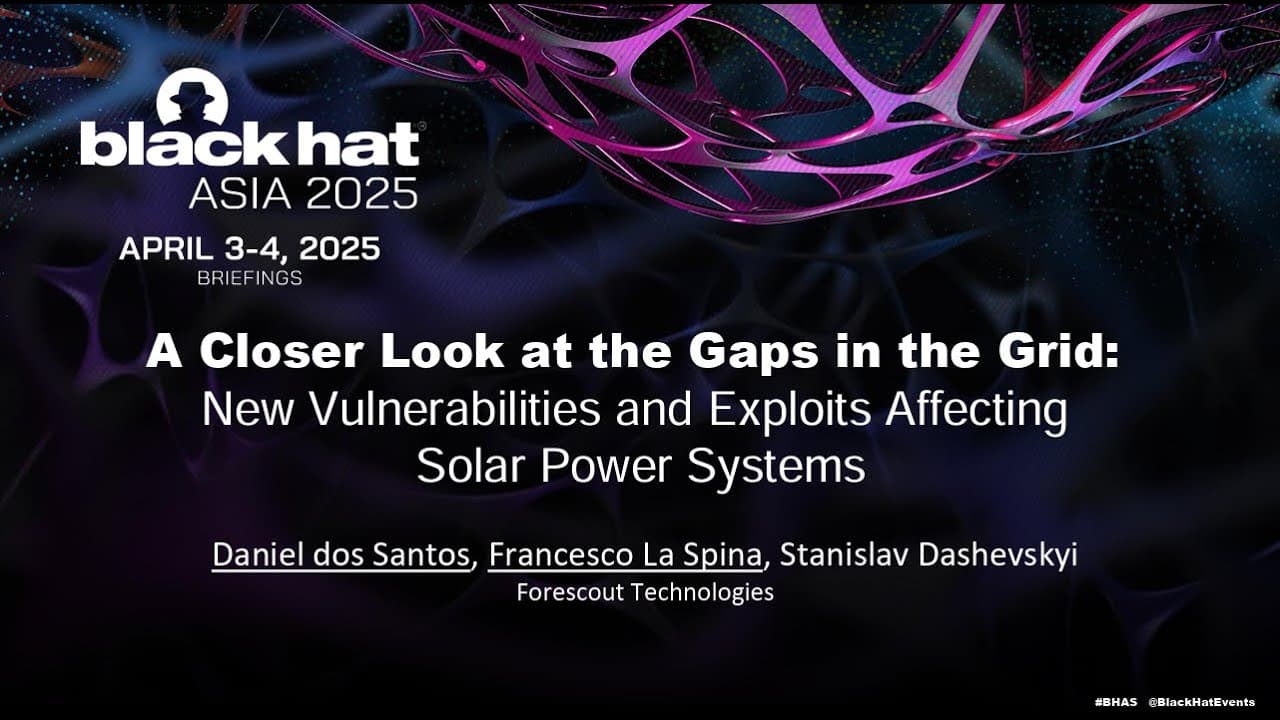 A Closer Look at the Gaps in the Grid: New Vulnerabilities and Exploits Affecting Solar Power