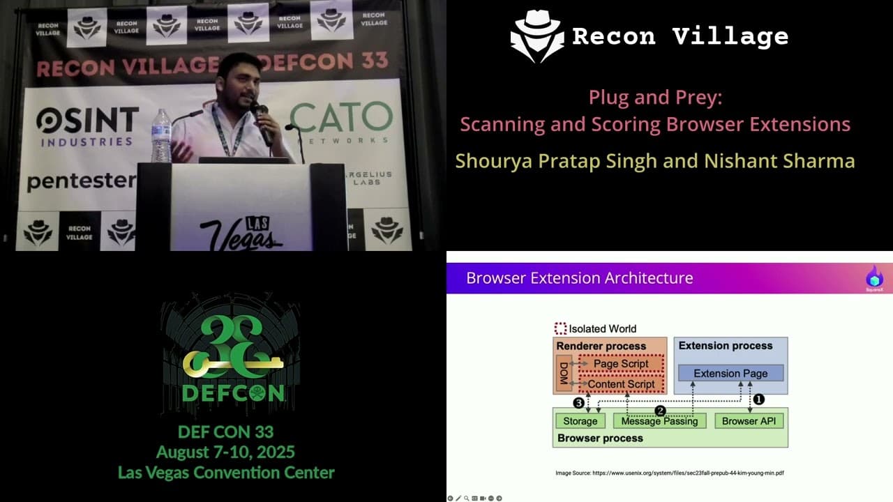 DEF CON 33 Recon Village - Plug and Prey Scanning and Scoring Browser Extensions - Nishant Sharma